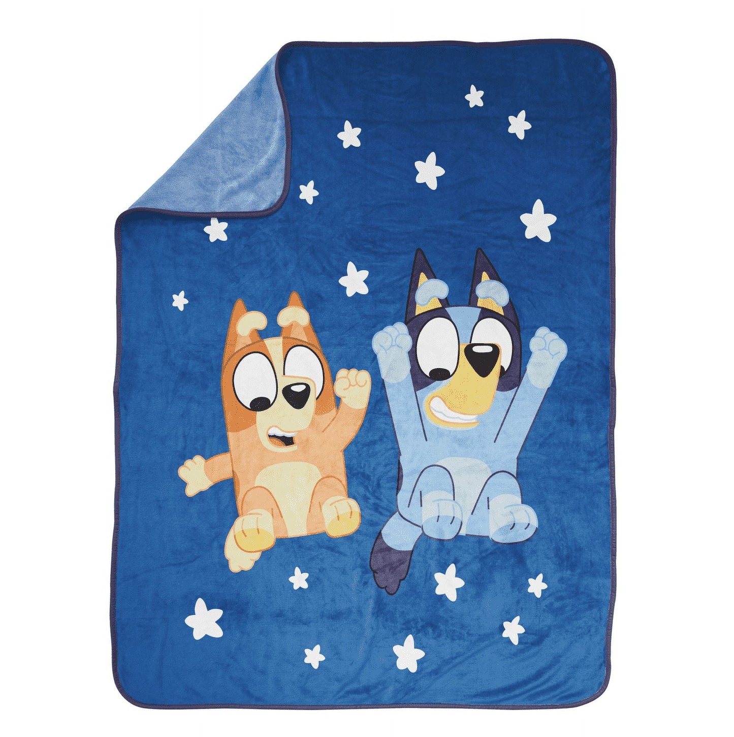 Reversible Sherpa In The Dream Kids Throw Blanket, 46 x 60, Microfiber, Blue, BBC Studios Ages 1+ - Luxury Knitted Decorative Throw Blanket with Fringes - Default Title