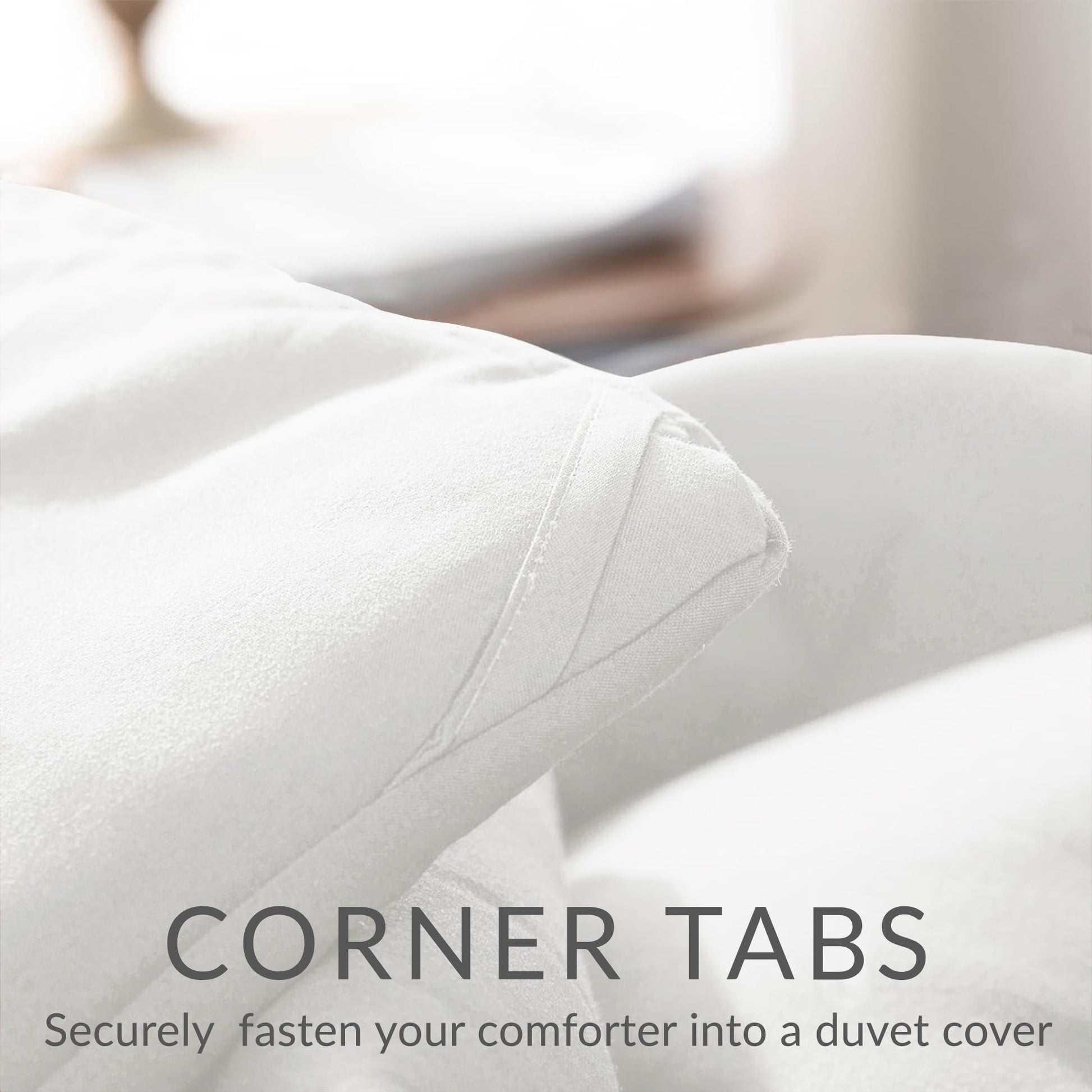 Heavyweight Warmth Queen Comforter Set White, 3-Piece Solid Comforter Duvet Insert with Corner Tabs, Lightweight Bedding Down Alternativ... - Hypoallergenic Ultra-Fluffy Quilt for Winter Detail