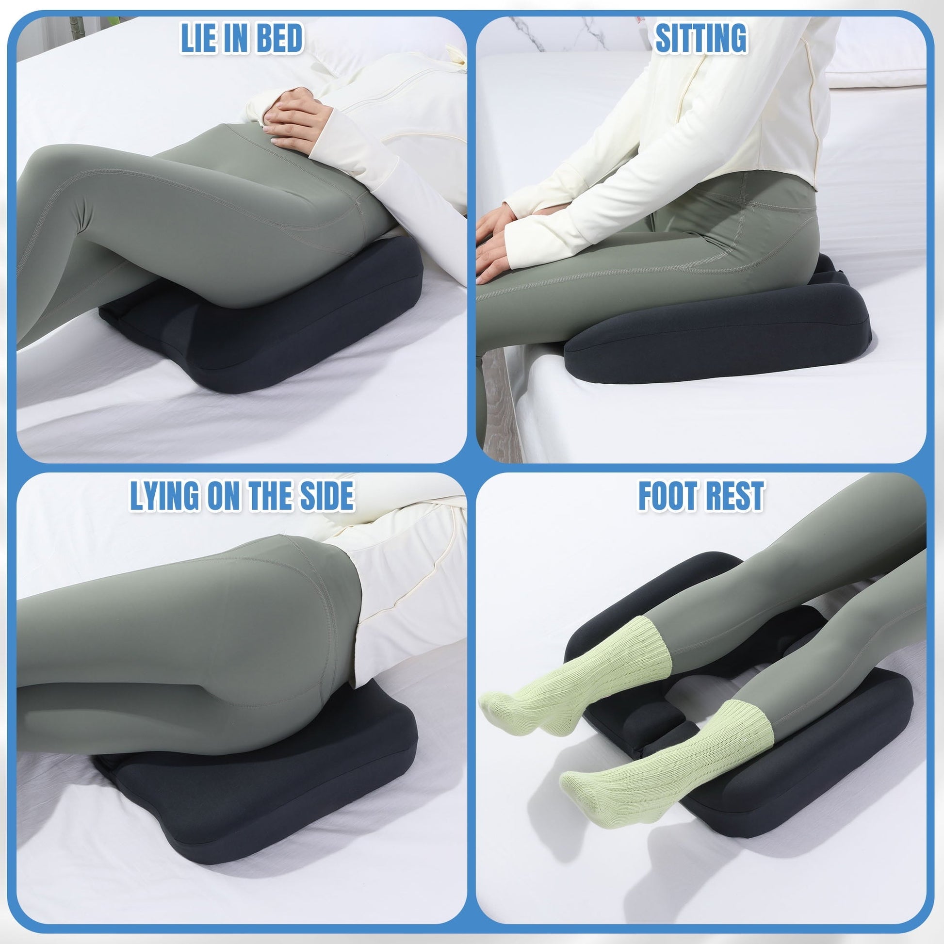 Ergonomic Memory Foam Memory Foam Bed Sore Cushions for Butt, Bedsore Pressure Relief Pillow for Sleeping and Sitting,Cushion for Bed Sores... - Orthopedic Shredded Foam Bed Pillow Set Detail