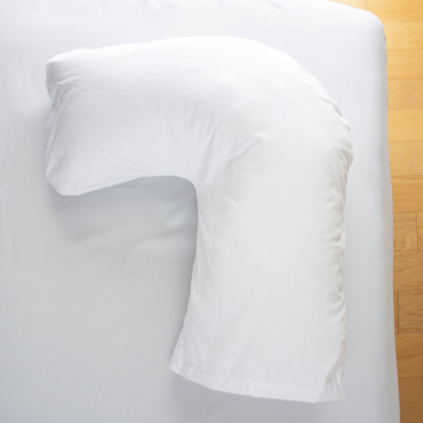 Decorative Plump Hugg-A-Pillow 17" x 22" Bed Pillow White 554-7915-1900 - Ergonomic Memory Foam Pillow for Neck Pain Support Detail