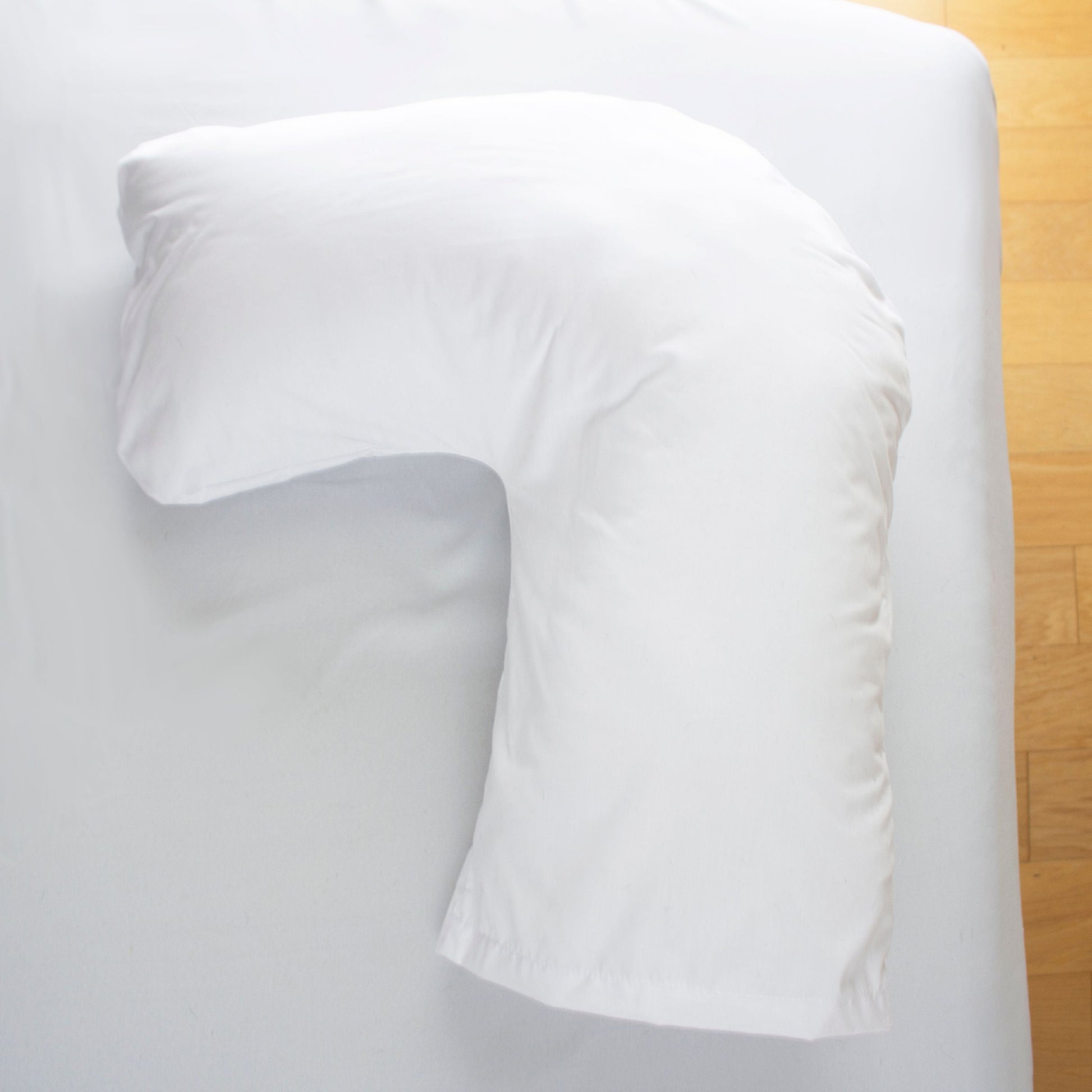 Decorative Plump Hugg-A-Pillow 17" x 22" Bed Pillow White 554-7915-1900 - Ergonomic Memory Foam Pillow for Neck Pain Support Detail