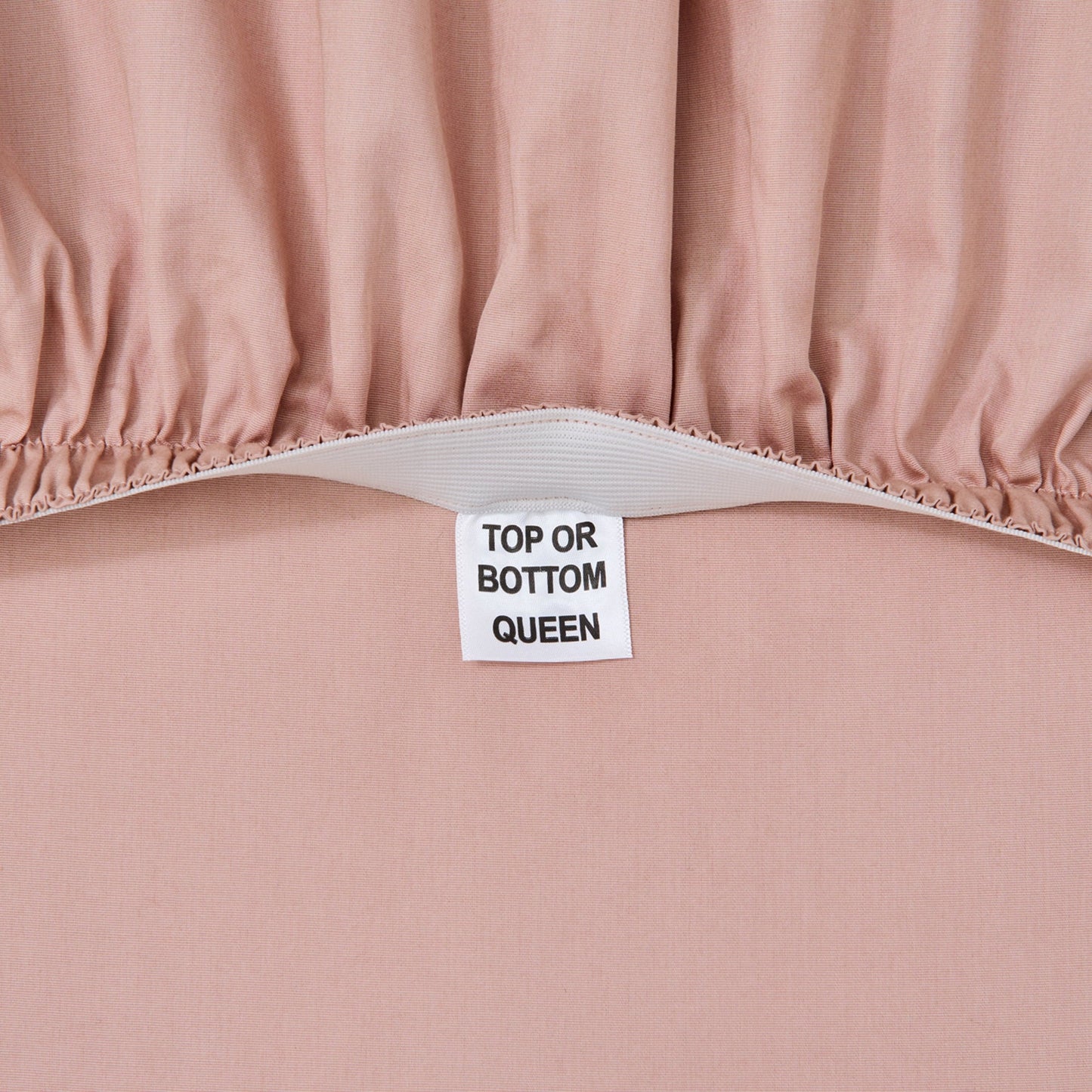 Wrinkle-Resistant 300 Thread Count Cotton Percale 3-Piece Antique Blush Bed Sheet Set, Twin - Breathable Egyptian Cotton Flat & Fitted Sheets Detail