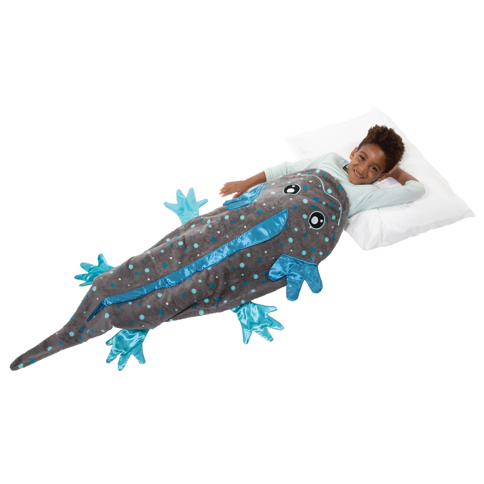 Super Soft Flannel Tails, The Original Wearable Blanket with Sleeves, Super Soft Throw Fleece, Axolotl, Ages 5+ - Cozy Fleece Throw Blanket for Couch & Bed Detail