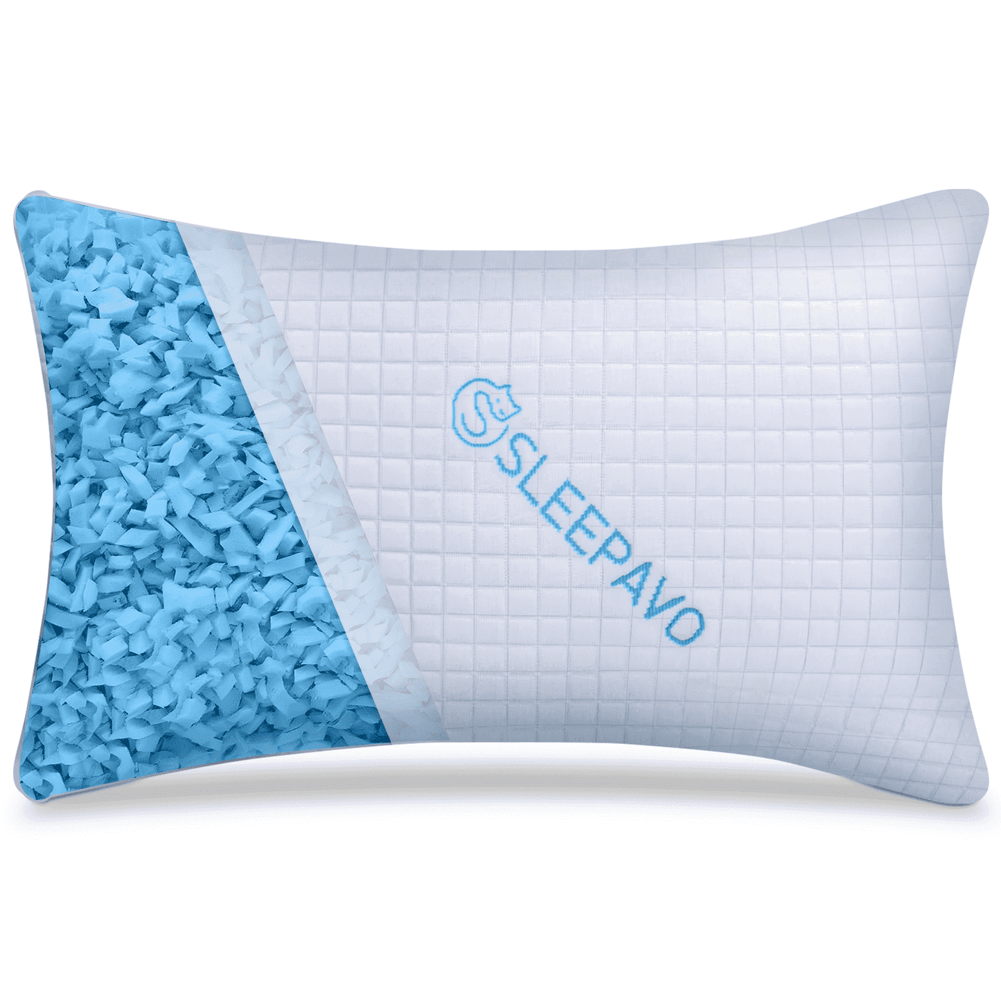 Decorative Plump Adjustable Shredded Memory Foam Pillow Queen Size - Soft or Firm Rayon Derived for Side Sleepers, Stomach & Back - Co... - Hotel Quality Plush Sleeping Pillows - Default Title