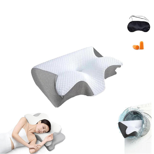 Fluffy Shredded Airway Pro Sleep Apnea Pillow, Airway Pro Cervical Pillow - All-Night Neck Support, Ergonomic Pillows for All Sleepin... - Ergonomic Memory Foam Pillow for Neck Pain Support - Default Title