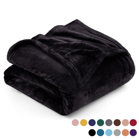 Cozy Fleece Microplush Fleece Blanket Cozy for Bed and Throw Cozy for Bed and Throw 310 GSM Soft Microfiber Lightweight Warm Fluf... - Luxury Knitted Decorative Throw Blanket with Fringes - Default Title