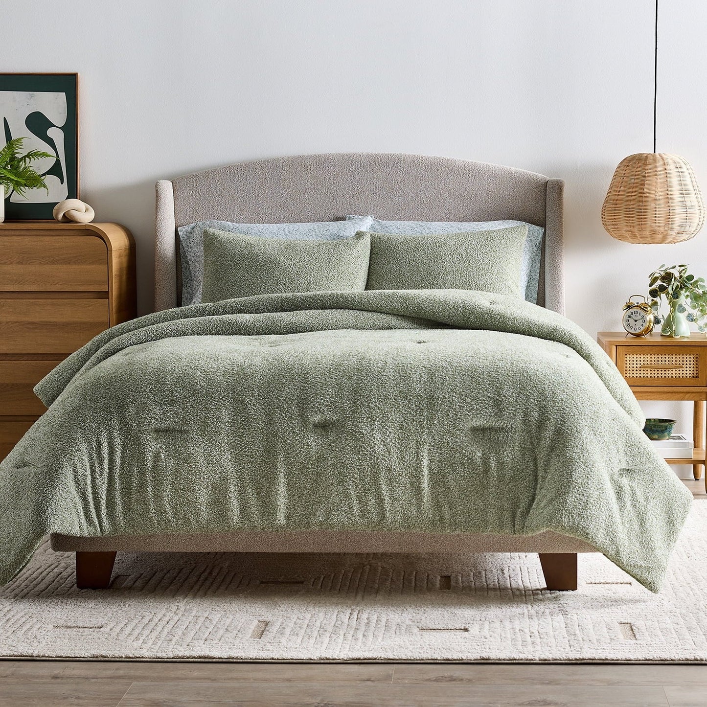 Luxurious Quilted King, Comforter Set with Shams - Soft and Cozy, Green - Cloud-Like Soft Lightweight Bed Comforter - Default Title