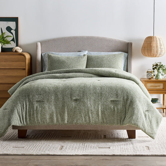 Luxurious Quilted King, Comforter Set with Shams - Soft and Cozy, Green - Cloud-Like Soft Lightweight Bed Comforter - Default Title