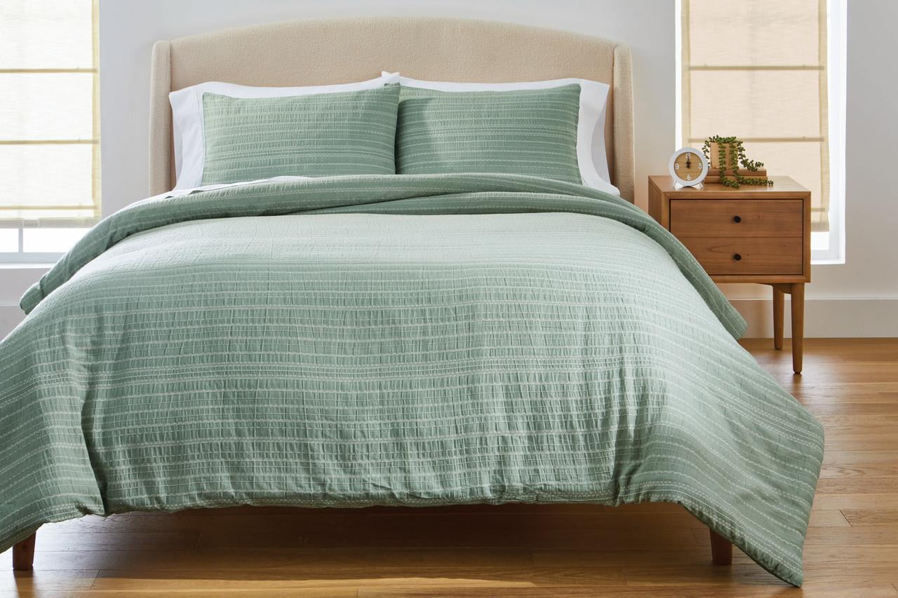 Hypoallergenic Cloud Crafted Woven 3-Piece Comforter Set, Green River, Full Queen, All Ages - Hypoallergenic Ultra-Fluffy Quilt for Winter - Default Title