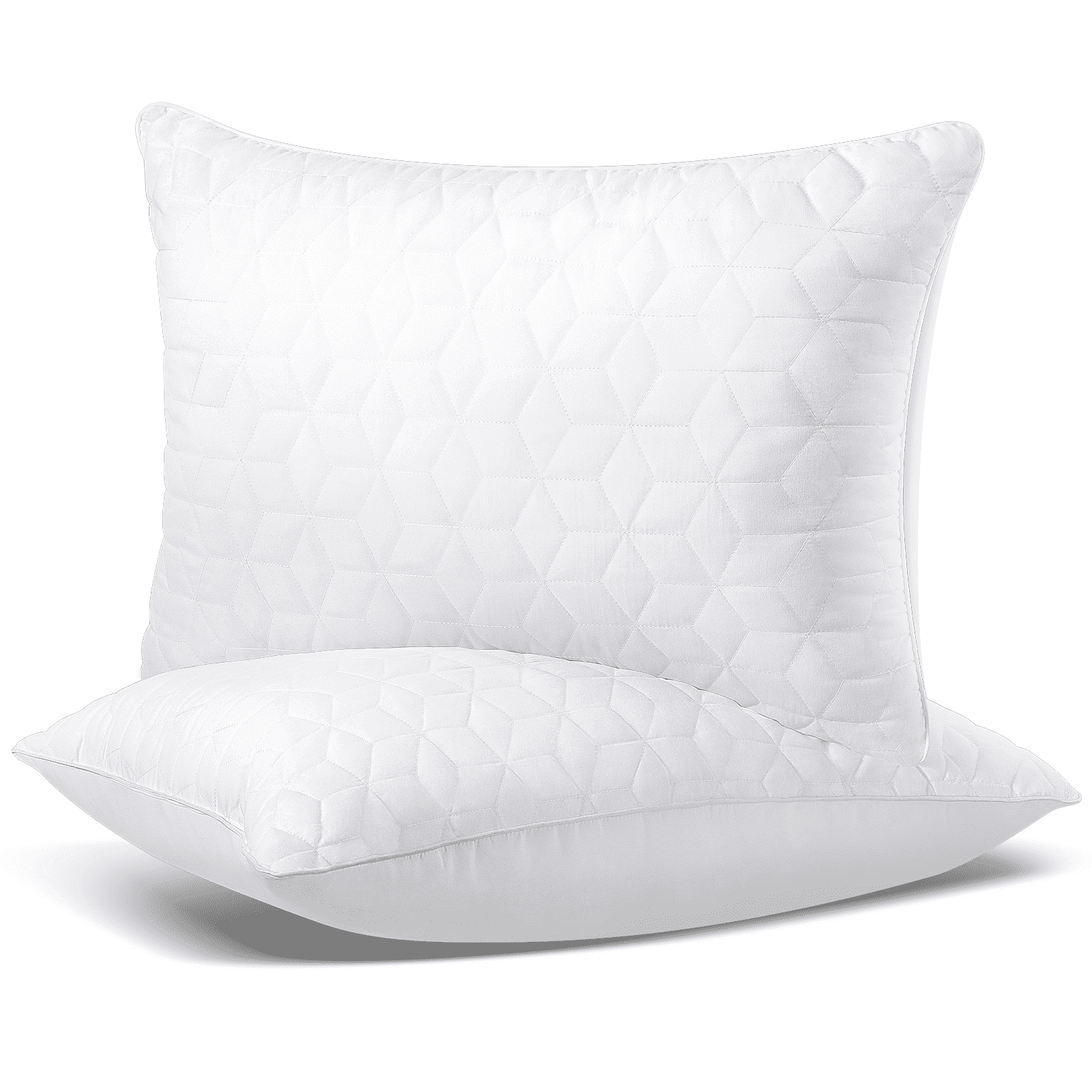 Decorative Plump Bed Pillows Queen Size Set of 2, Hotel Gusseted Pillows for Sleeping, Alternative to Down Pillows, Soft Supportive & ... - Hotel Quality Plush Sleeping Pillows - Default Title