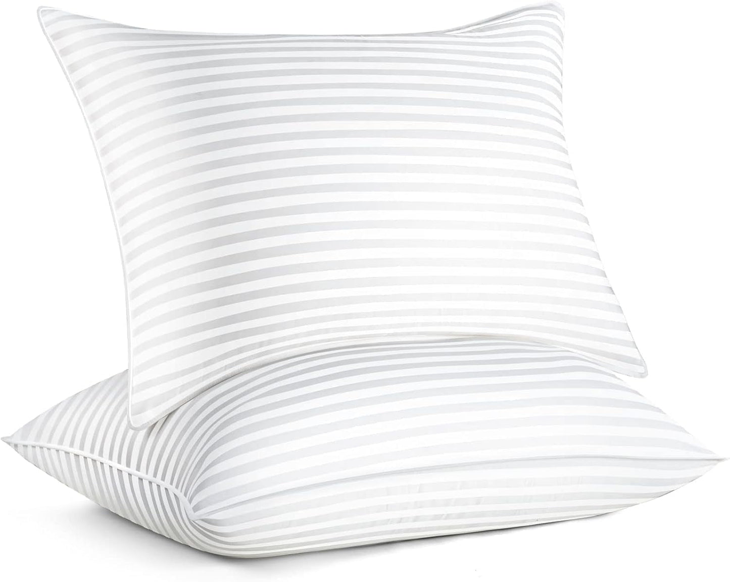Decorative Plump Pillow for Beds 2 Pack Queen Size Pillows Set of 2 Hypoallergenic Hotel Down Alternative Pillow for Side and Back Sle... - Hotel Quality Plush Sleeping Pillows - Default Title