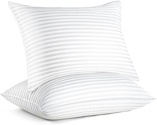 Decorative Plump Pillow for Beds 2 Pack Queen Size Pillows Set of 2 Hypoallergenic Hotel Down Alternative Pillow for Side and Back Sle... - Hotel Quality Plush Sleeping Pillows - Default Title