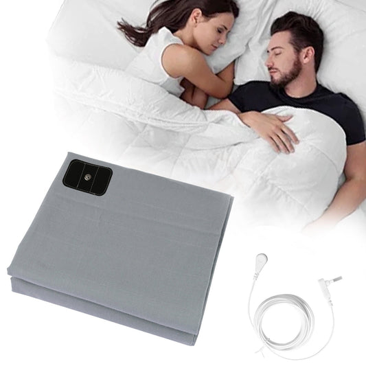 Cooling Sateen Grounding Sheets for All Mattress Sizes, Grounding Mat for Bed 10% Silver Fiber+90% Organic Cotton Grounding Sheets S... - Cooling Hotel Quality Bedding Sheets and Pillowcases - Default Title