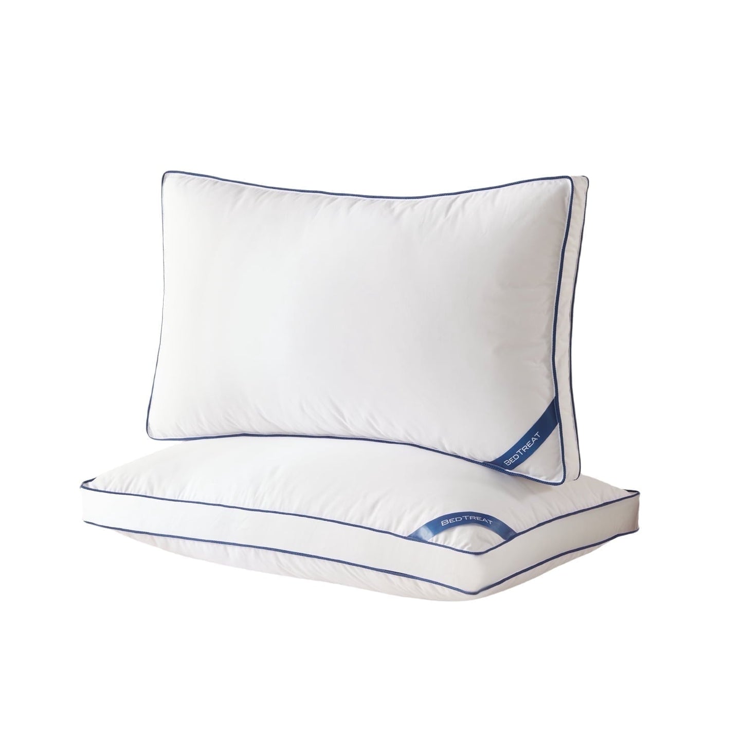 Hotel Collection Goose Down Feather Pillows Queen Size Set of 2, Luxury Soft Hotel Quality pillows for Sleeping, Organic Cotton Cover ... - Hotel Quality Plush Sleeping Pillows - Default Title