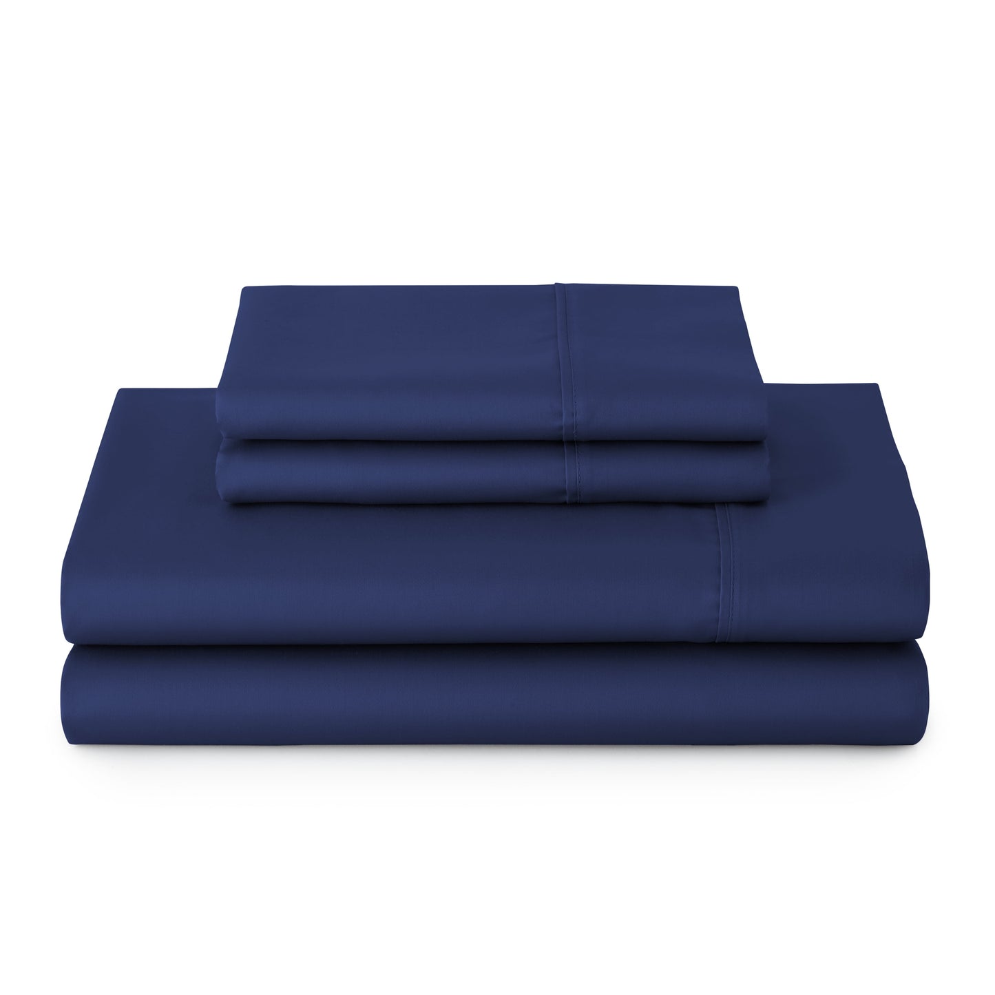 Premium Egyptian Cotton 4-Piece 300 Thread Count Blue Cove Cotton Sateen Bed Sheet Set, Queen - Cooling Hotel Quality Bedding Sheets and Pillowcases - Default Title