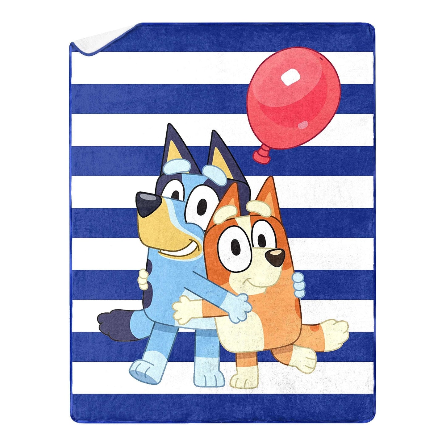 Reversible Sherpa Happy Hugs Kids Silk Touch Throw Blanket with Sherpa Reverse, 46 x 60 inches Blue – Soft Plush Fleece Throw Blanket - Cozy Fleece Throw Blanket for Couch & Bed - Default Title