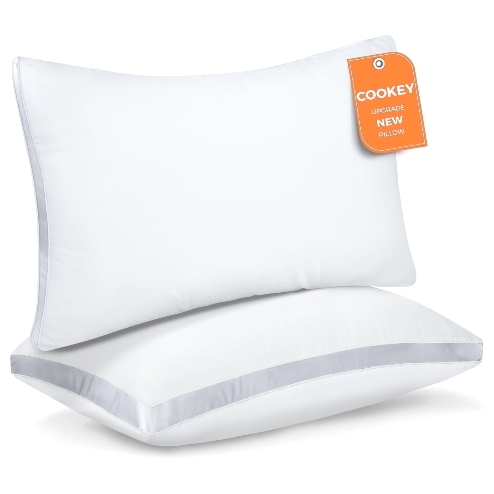 Decorative Plump Bed Pillows King Size Set of 2, Luxury Hotel Quality,Fluffy and Supportive Gusseted Bed Pillows for Side, Back, or St... - Orthopedic Shredded Foam Bed Pillow Set - Default Title