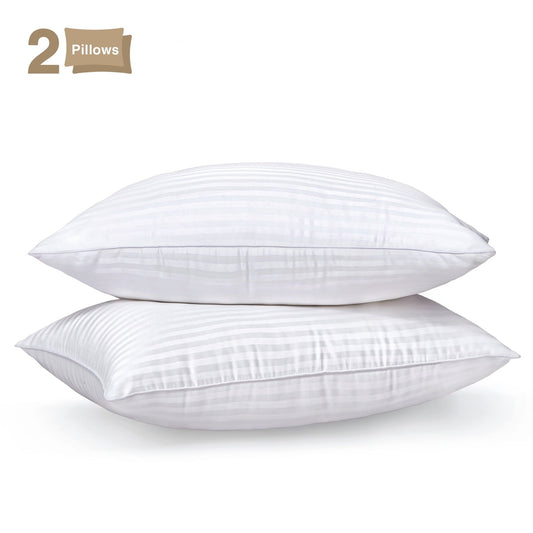 Ergonomic Memory Foam Pillow for Bed Standard Size Set of 2 ,Down Alternative Pillows for Sleeping 20x26inch, Luxury Hotel Pillow for Back,... - Hotel Quality Plush Sleeping Pillows - Default Title