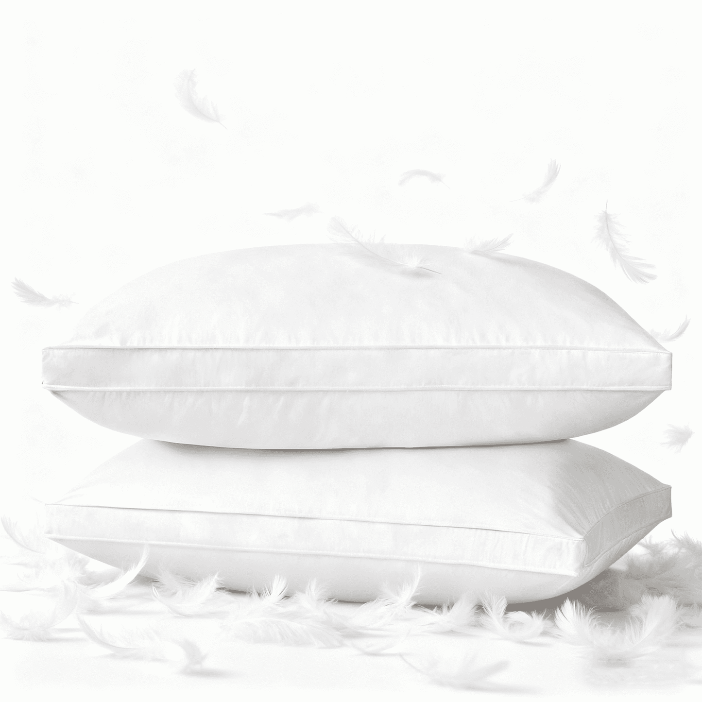 Orthopedic Support Goose Feather & Down Pillow King Size 20"x36" – Hotel Quality Bed Pillow for Sleeping, 100% Organic Cotton Cover, Hyp... - Orthopedic Shredded Foam Bed Pillow Set - Default Title