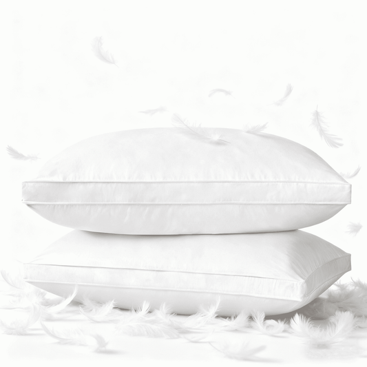 Orthopedic Support Goose Feather & Down Pillow King Size 20"x36" – Hotel Quality Bed Pillow for Sleeping, 100% Organic Cotton Cover, Hyp... - Orthopedic Shredded Foam Bed Pillow Set - Default Title
