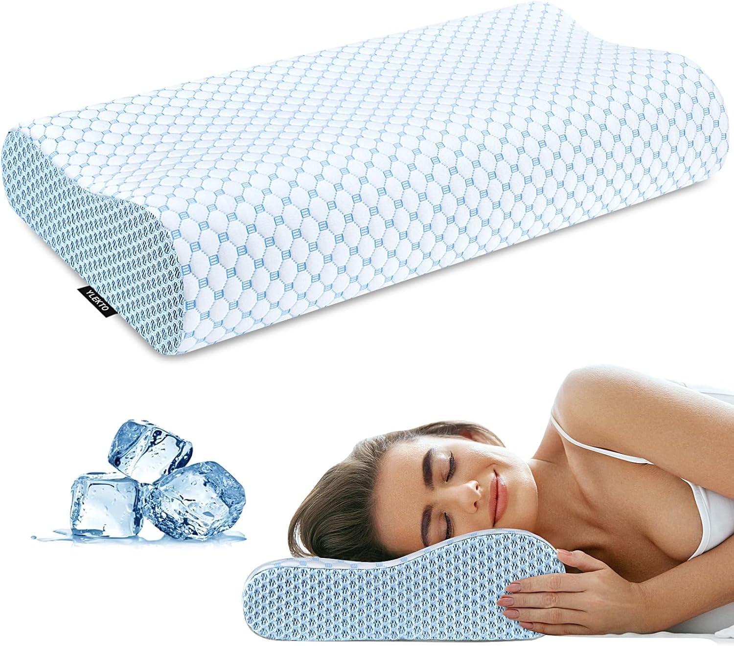 Hotel Collection for Neck Pain Relief, Contour Memory Foam s for Sleeping, Odorless Ergonomic Adjustable Orthopedic Cooling Bed Neck S... - Decorative Throw Pillow Cushion for Sofa & Bed - Default Title