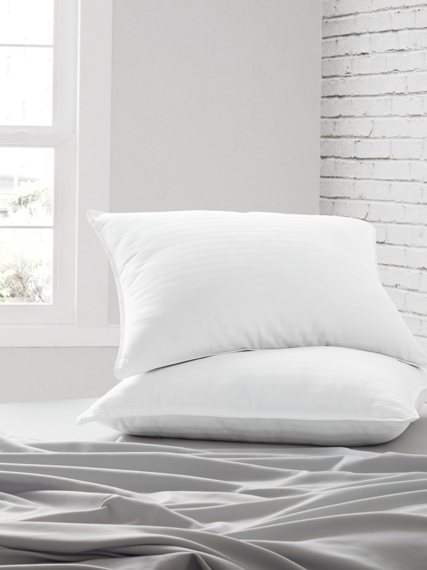 Ergonomic Memory Foam Bed Pillow 2-Pack Standard/Queen Size For All Sleep Styles - Back, Side and Stomach Sleepers - Ergonomic Memory Foam Pillow for Neck Pain Support - Default Title