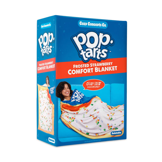 Super Soft Flannel Pop-Tarts Cozy Concepts Co. Throw Blanket, Giant Strawberry Pop-Tart, 50x60 - Lightweight Plush Warm Blanket for All Seasons - Default Title