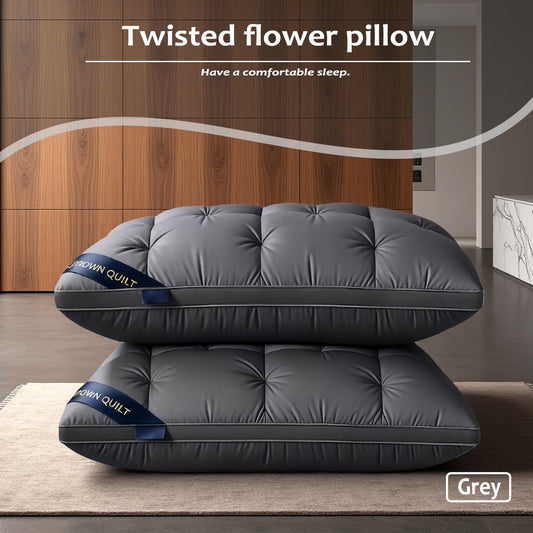 Decorative Plump twisted bed pillow-highly breathable large pillow for lateral/supine/prone sleepers, 29 x 19 inch pillow for family b... - Hotel Quality Plush Sleeping Pillows - Default Title