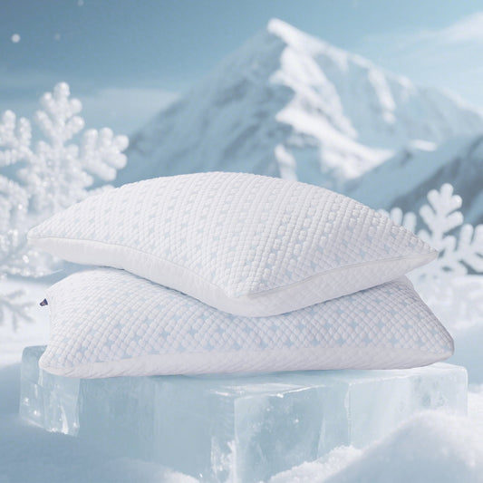 Ergonomic Memory Foam 2-Pack Adjustable Cooling Bed Pillows, Shredded Memory Foam Pillows Set of 2, Standard Queen, Dual Sides - Decorative Throw Pillow Cushion for Sofa & Bed - Default Title
