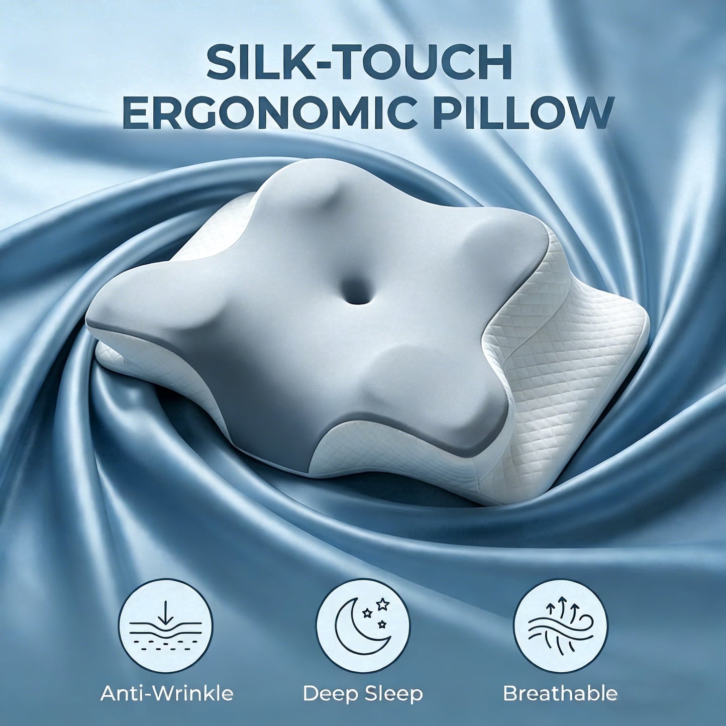 Ergonomic Memory Foam Memory Foam Contour Pillows - Neck Pain Relief, Orthopedic Cervical, Breathable Washable Cover - Orthopedic Shredded Foam Bed Pillow Set - Default Title