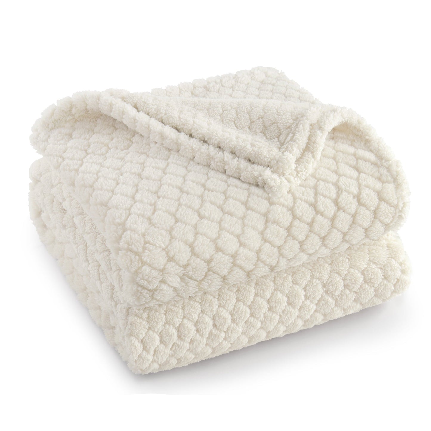 Decorative Knitted Fleece Throw Blanket for Couch, Super Soft Jacquard Bed Blanket, Lightweight Fuzzy Warm for All Seasons, 50x60 Inches... - Super Soft Reversible Sherpa Flannel Blanket - Default Title