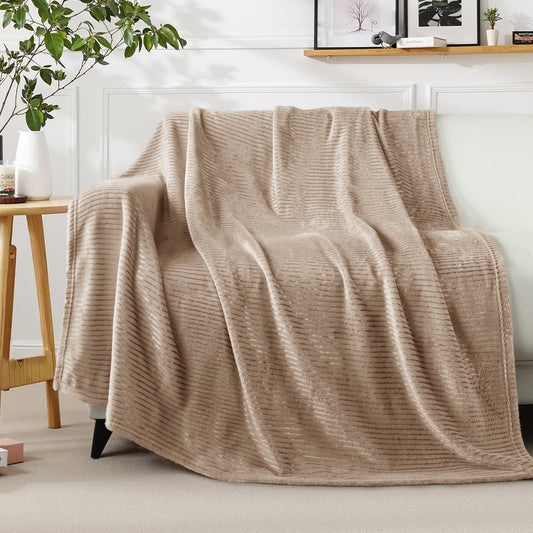 Reversible Sherpa Soft Throw Blanket, 50"x60", Camel - Cozy Fleece Throw Blanket for Couch & Bed - Default Title