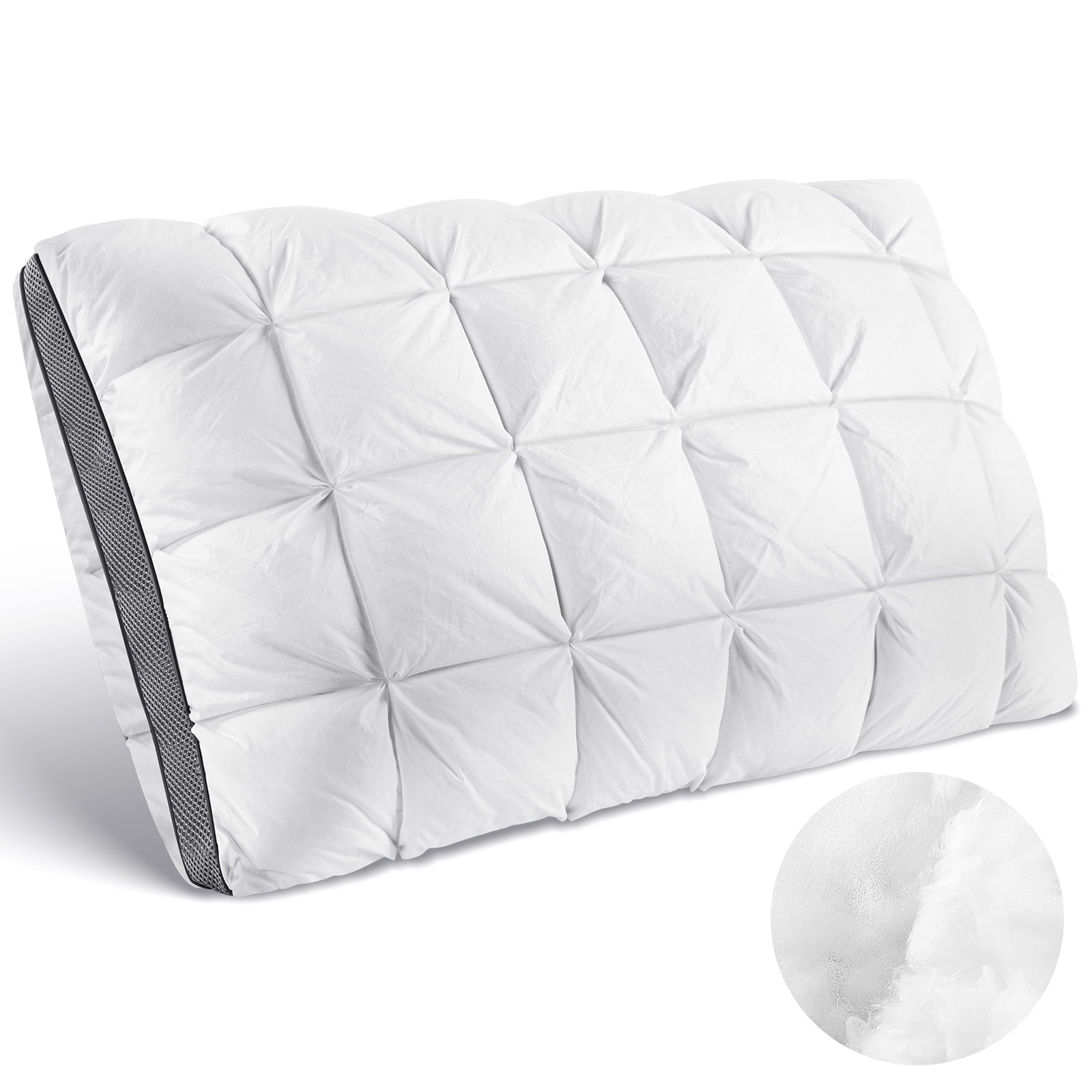 Orthopedic Support Hotel Cervical Pillow for Sleeping – Ergonomic Contour Neck Support Bed Pillow, Fluffy and Supportive for Side, Back ... - Decorative Throw Pillow Cushion for Sofa & Bed - Default Title
