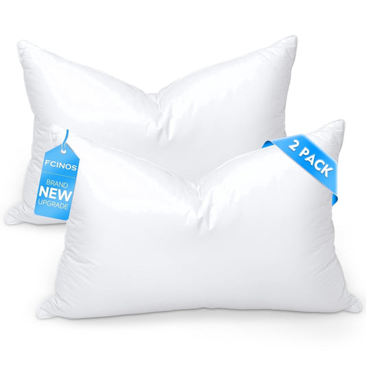 Ergonomic Memory Foam Pillows and Bed Pillows Queen Size for Sleeping,With 2 Set of Soft Cotton Cover- Pack of 2 - Decorative Throw Pillow Cushion for Sofa & Bed - Default Title