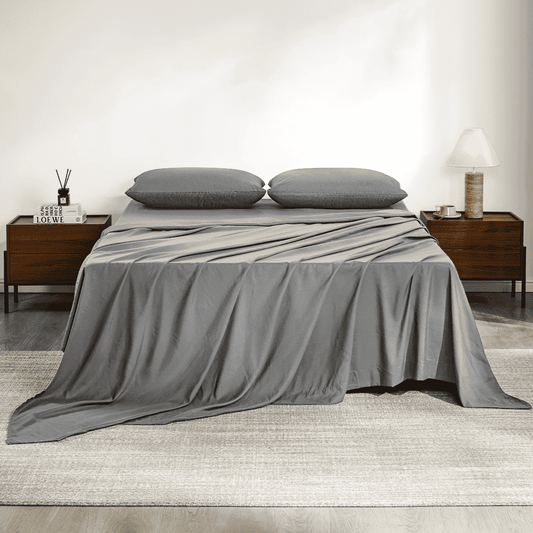 Breathable Luxury Full Size Bed Sheets, 4 Piece Sheets 14” Deep Pocket Sheet & Pillowcase Sets Soft Microfiber Luxury Bedding Fitted Sh... - Premium Ultra-Soft Pillowcase Pair for Sleeping - Default Title