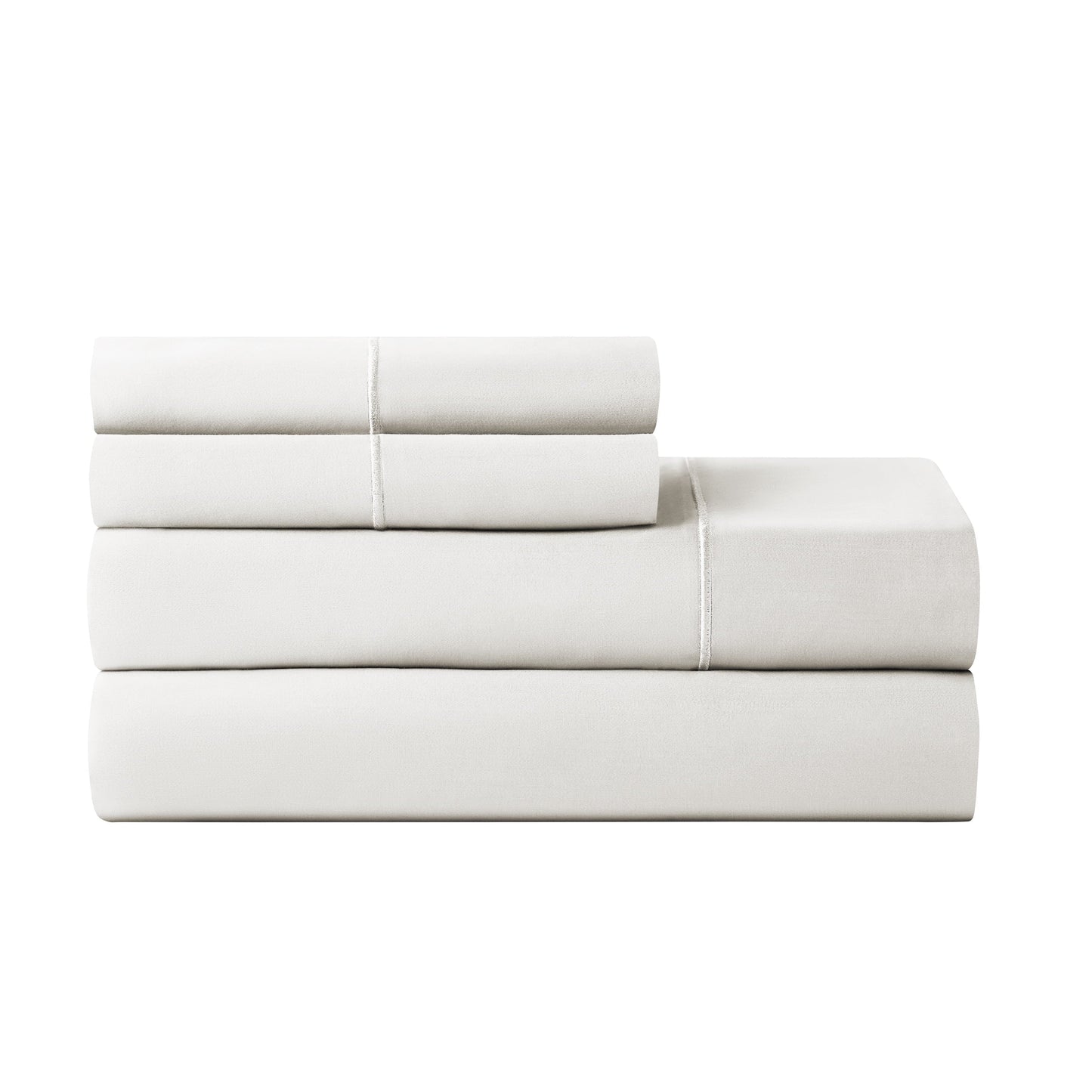 Ultra-Soft 4-Piece 600 Thread Count White Egyptian Cotton Adult Bed Sheet Set, King - Deep Pocket - Breathable Egyptian Cotton Flat & Fitted Sheets - Default Title