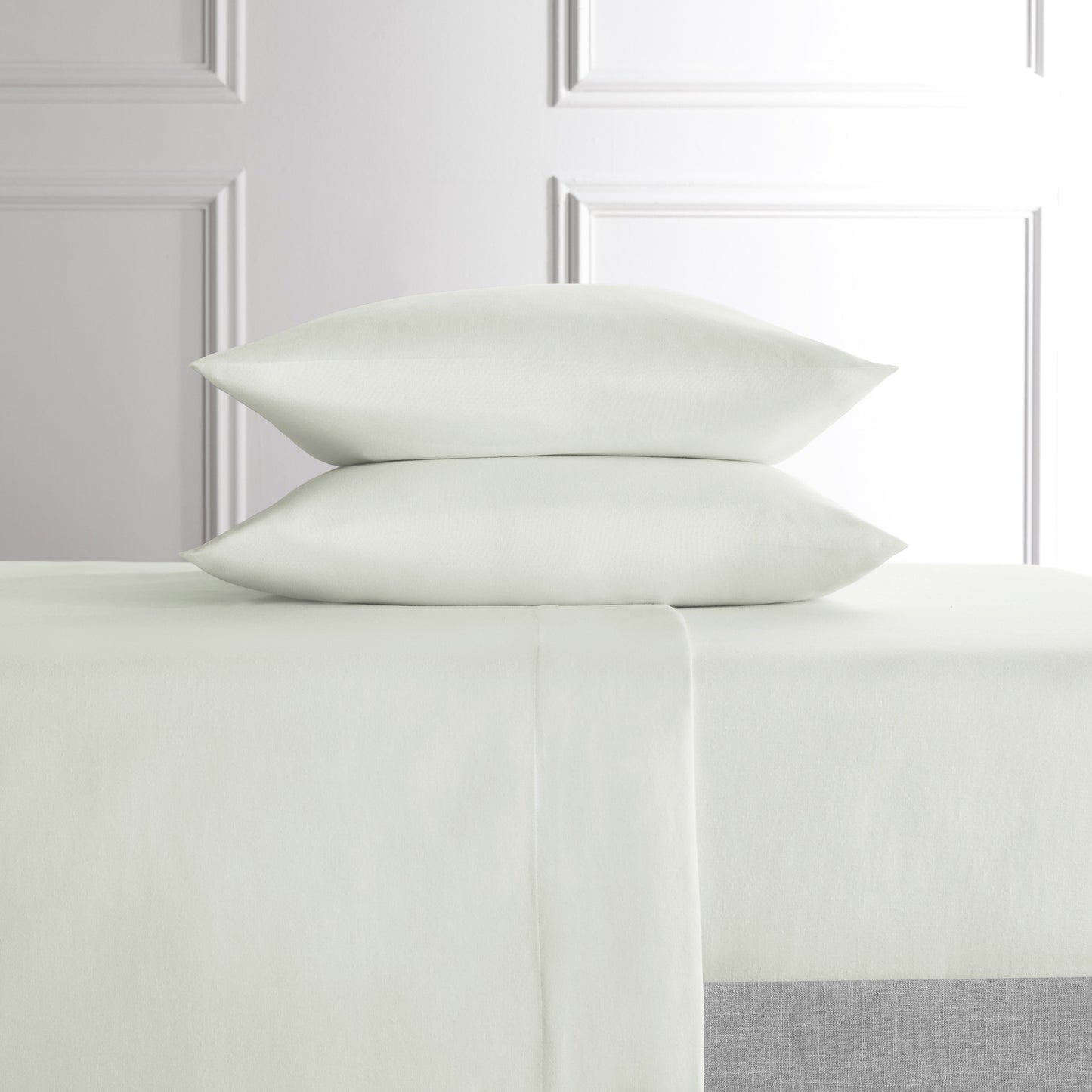 Breathable Luxury 4-Piece White Lyocell & Linen Blend Percale Bed Sheet Set, Queen - Breathable Egyptian Cotton Flat & Fitted Sheets - Default Title