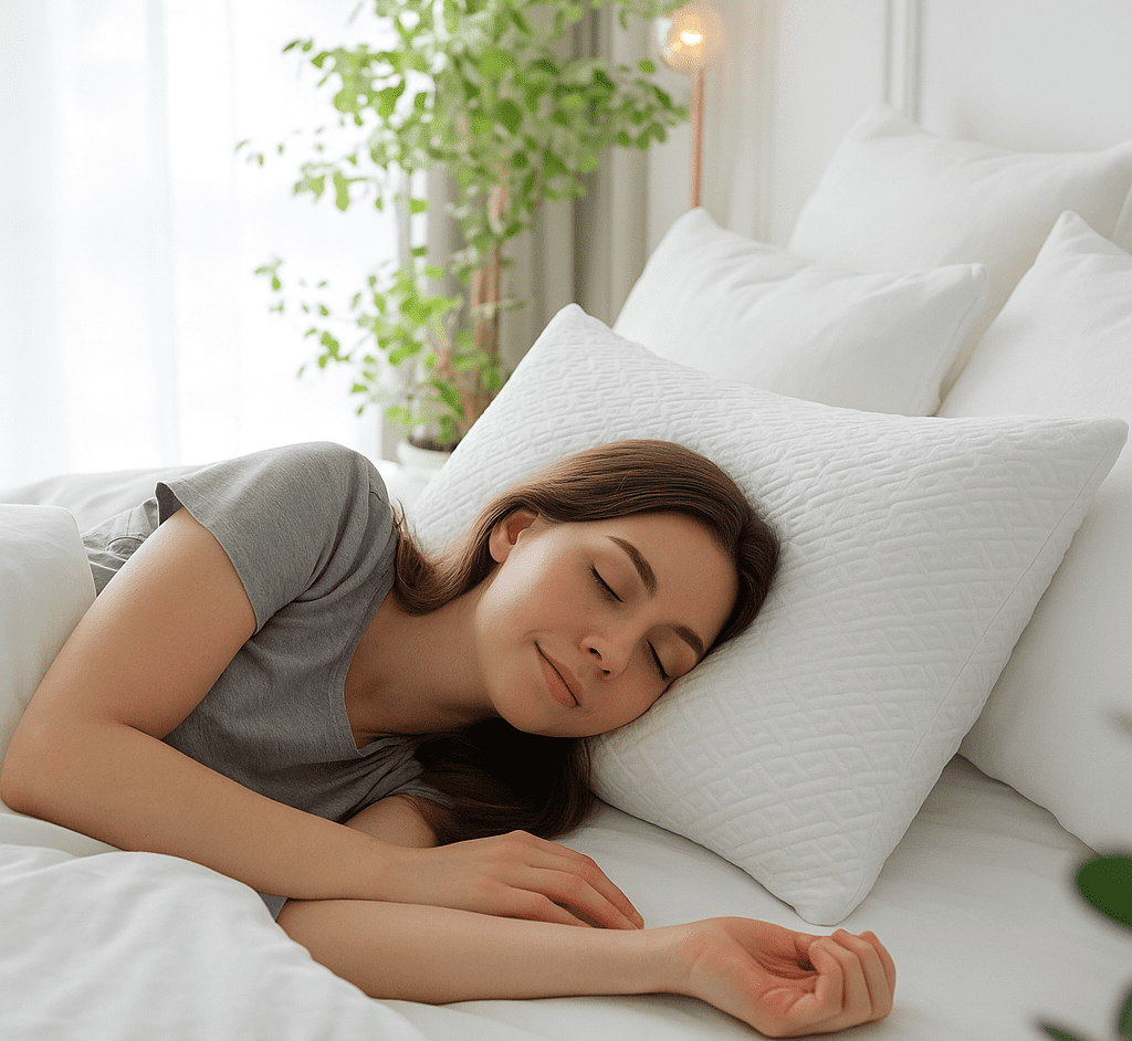 Orthopedic Support King Size Bamboo Pillow, Memory Foam Bed Pillows with Washable Pillowcases, King (1 Pack) - Orthopedic Shredded Foam Bed Pillow Set - Default Title
