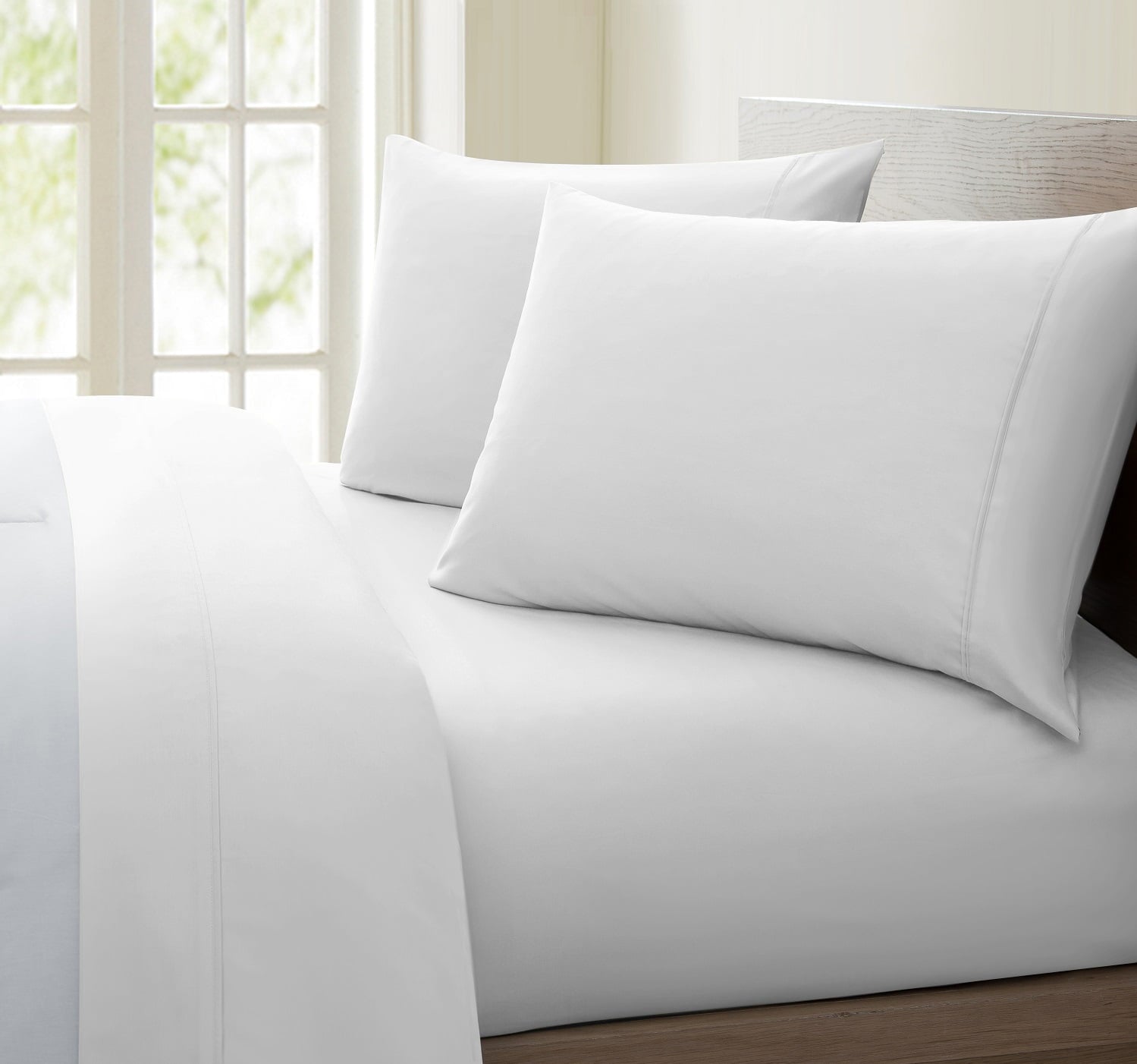 Premium Egyptian Cotton Luxurious Collection 1000 Thread Count 100% Cotton Bed Sheet Set (Twin XL, White) - Breathable Egyptian Cotton Flat & Fitted Sheets - Default Title