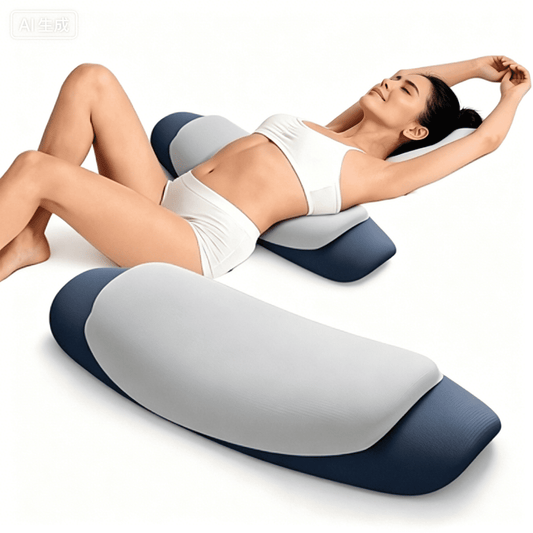 Fluffy Shredded Lumbar Support Pillow for Bed, Memory Foam Ergonomic Lower Back Support Waist Pillow for Side Back and Stomach Sleepe... - Decorative Throw Pillow Cushion for Sofa & Bed - Default Title