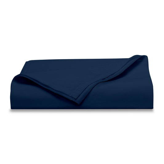 Wrinkle-Resistant 300 Thread Count Easy Care Blue Cove Cotton Blend Percale Flat Bed Sheet, King - Cooling Hotel Quality Bedding Sheets and Pillowcases - Default Title