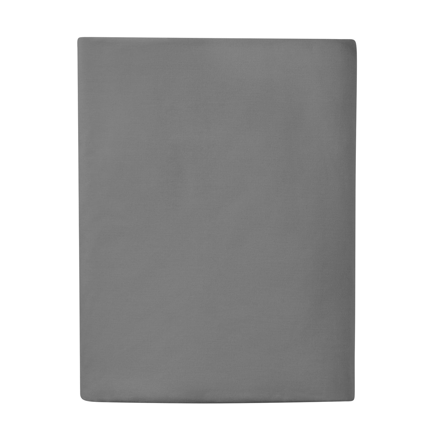 Wrinkle-Resistant Easy Care 300 Thread Count Solid Soothing-Gray CVC Cotton Blend Fitted Sheet, King (Adult) - Luxury Bed Sheet Set with Deep Pockets - Default Title