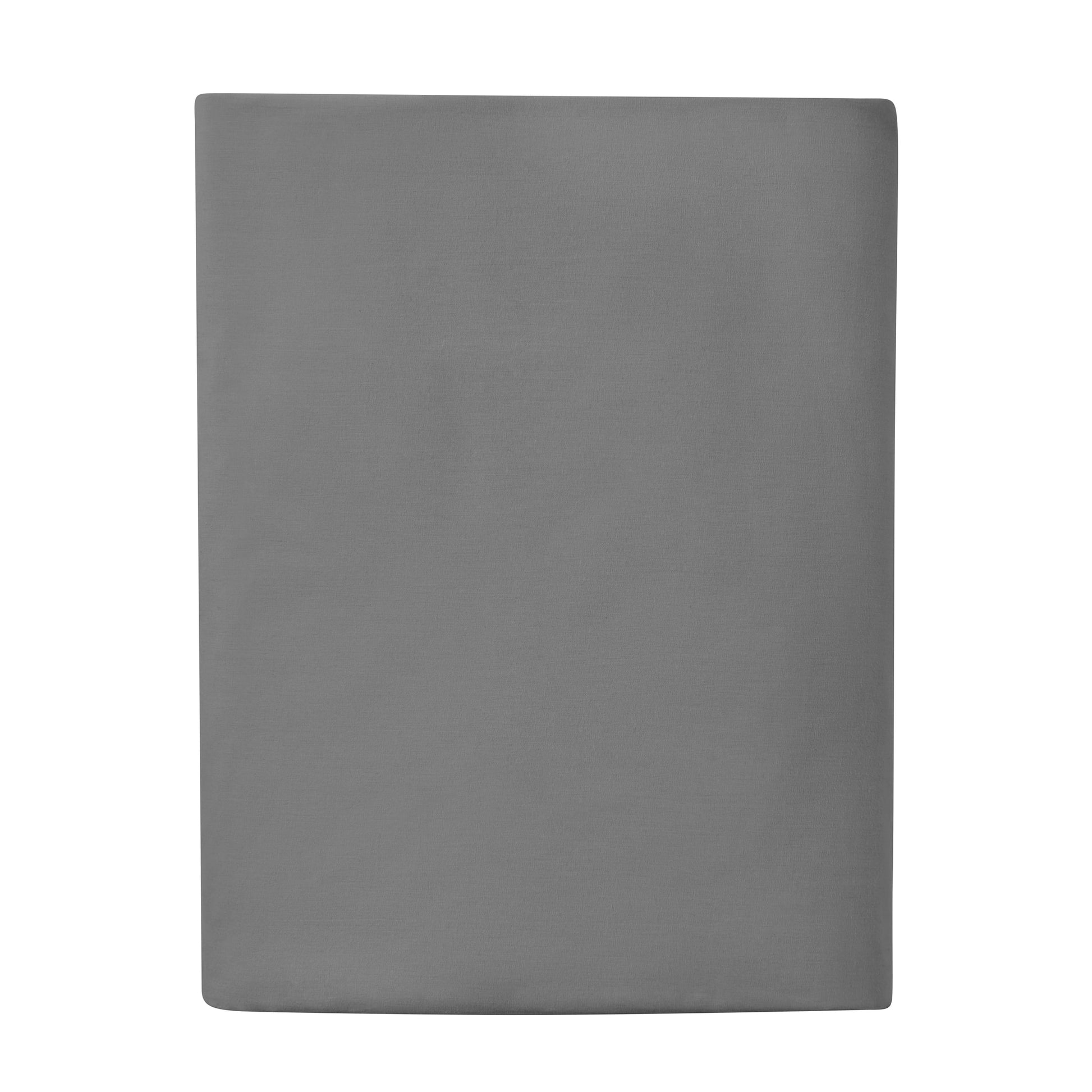 Wrinkle-Resistant Easy Care 300 Thread Count Solid Soothing-Gray CVC Cotton Blend Fitted Sheet, King (Adult) - Luxury Bed Sheet Set with Deep Pockets - Default Title