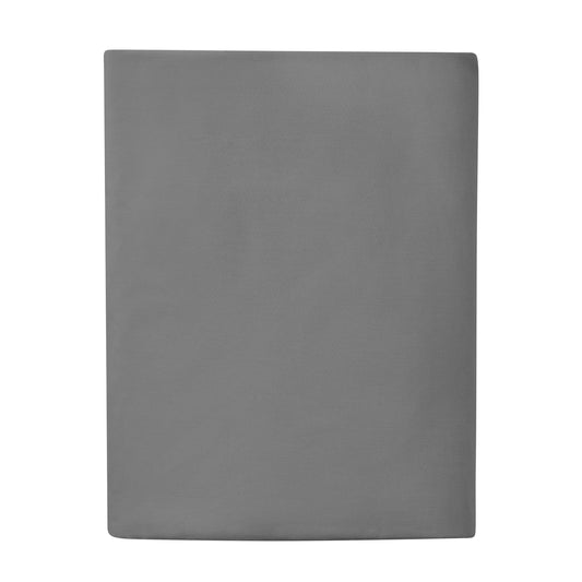 Wrinkle-Resistant Easy Care 300 Thread Count Solid Soothing-Gray CVC Cotton Blend Fitted Sheet, King (Adult) - Luxury Bed Sheet Set with Deep Pockets - Default Title