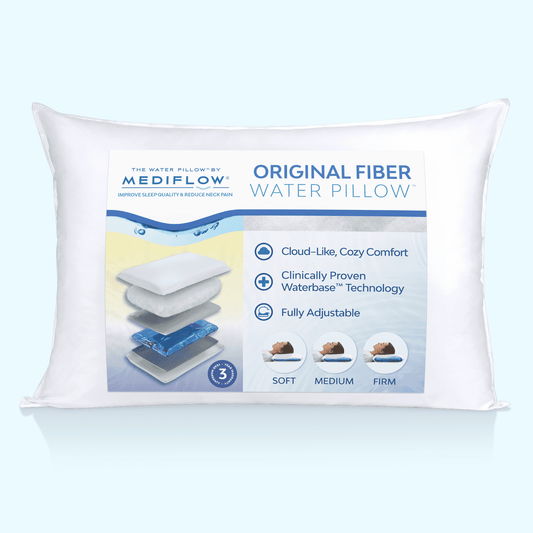 Fluffy Shredded Fiber Water Pillow: Adjustable Pillow for Neck Pain Relief, Pillow for Side, Back, and Stomach Sleepers, The Original... - Decorative Throw Pillow Cushion for Sofa & Bed - Default Title