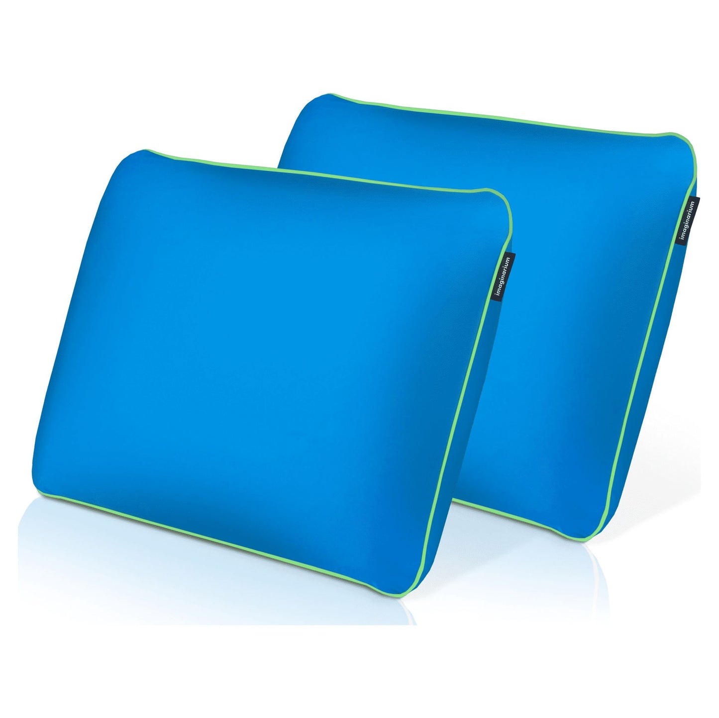Fluffy Shredded Memory Foam Fun Pillow with Cool-to-the-Touch Cover, Standard/Queen, Cosmic Blue, 2 Pack - Ergonomic Memory Foam Pillow for Neck Pain Support - Default Title