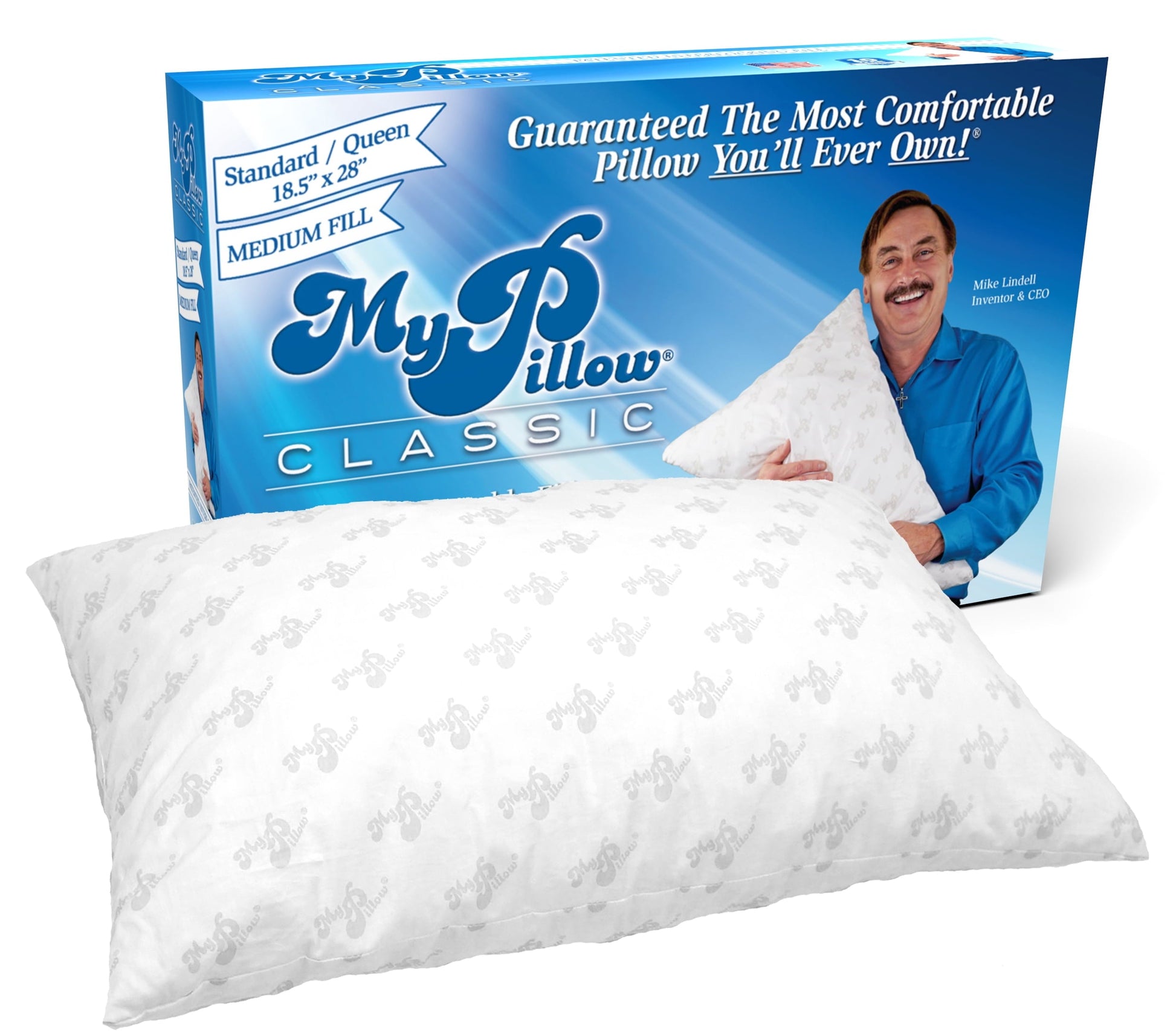 Ergonomic Memory Foam Bed Pillow Classic Standard/Queen Medium - Hotel Quality Plush Sleeping Pillows - Default Title