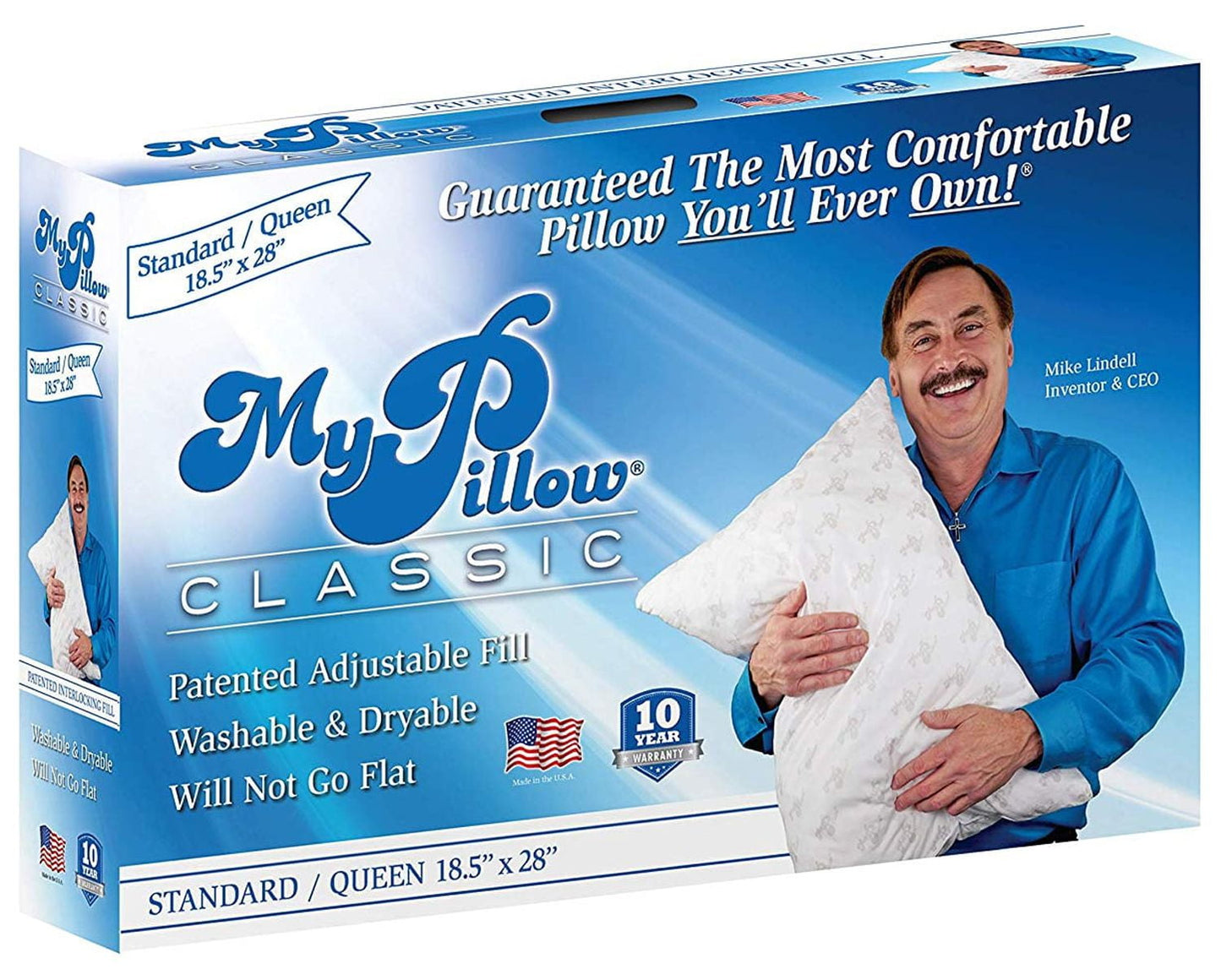 Orthopedic Support Foam Queen Size Bed Deep Sleep Pillow, White Medium Fill - Decorative Throw Pillow Cushion for Sofa & Bed - Default Title