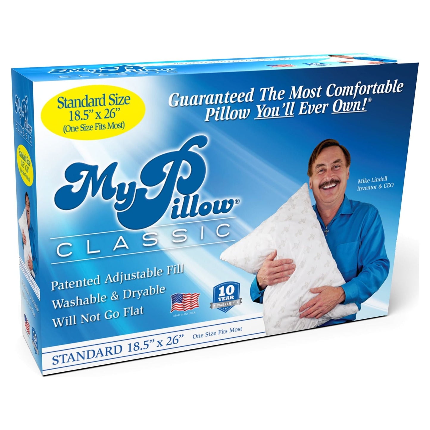 Orthopedic Support Classic, Standard Size and Medium Support, 1 Pillow - Ergonomic Memory Foam Pillow for Neck Pain Support - Default Title