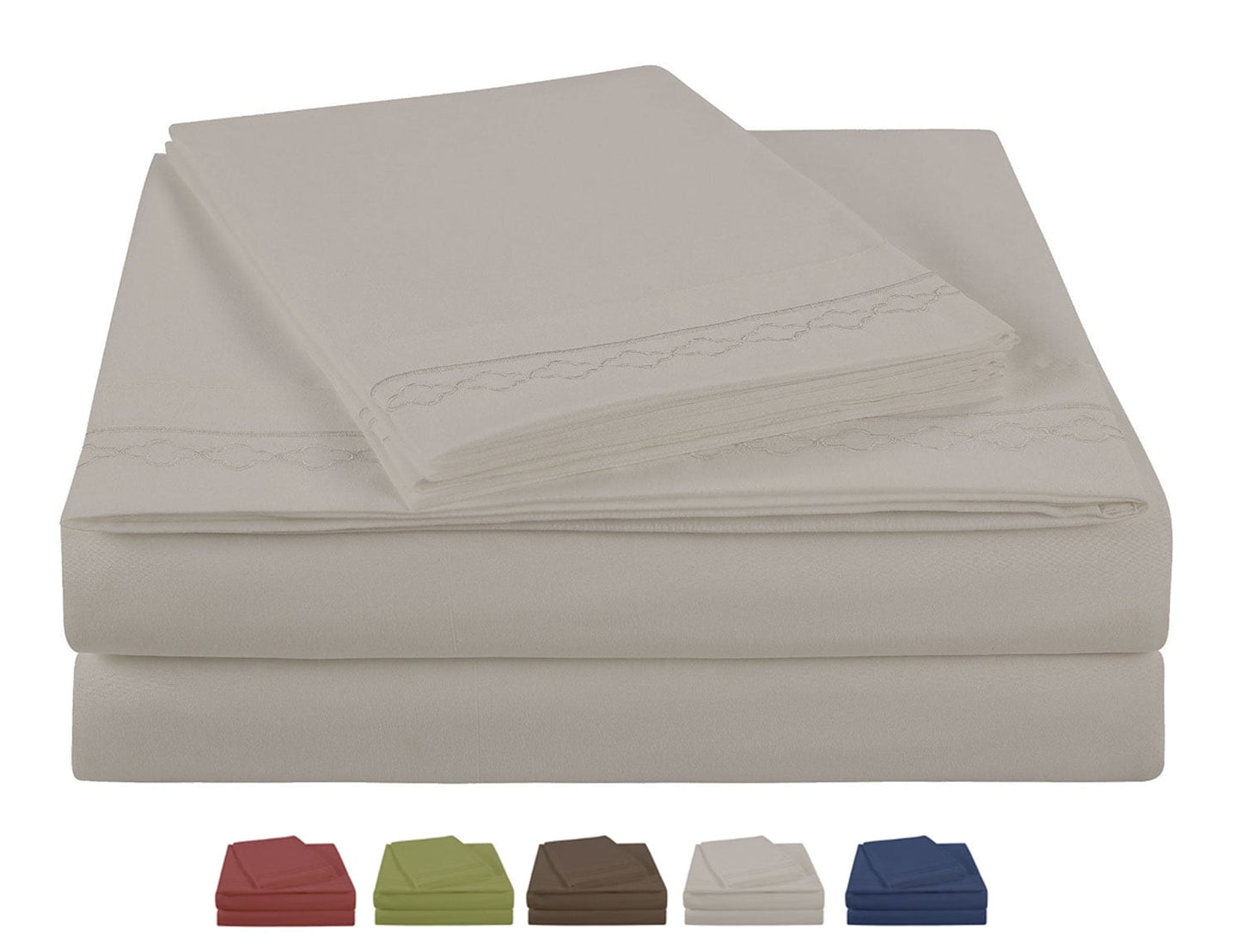 Cooling Sateen Luxury Silver Gray Microfiber bed Sheet Sets, 4-pieces, Twin size - Cooling Hotel Quality Bedding Sheets and Pillowcases - Default Title